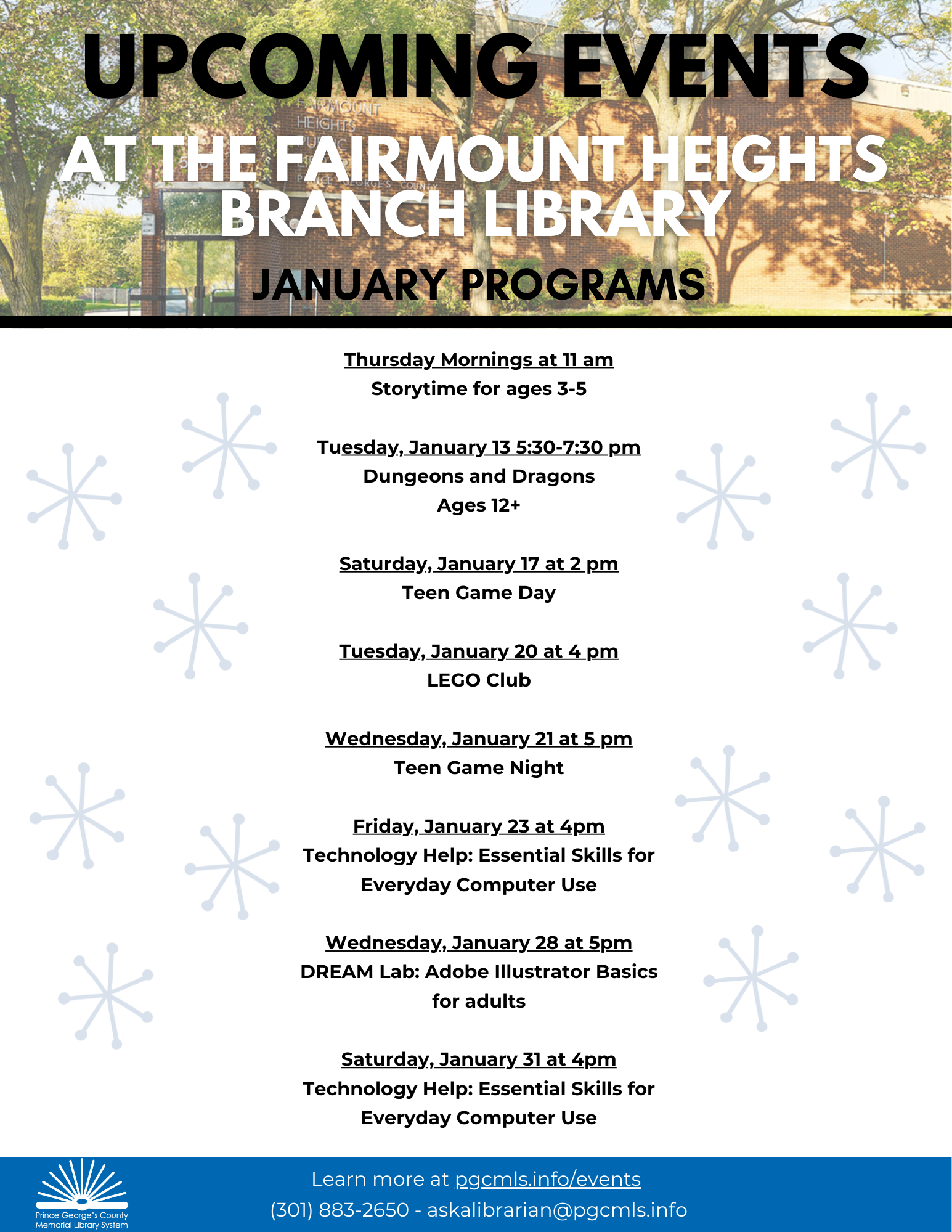 Upcoming Events January 2026